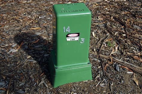 green electric box in my yard|residential transformer box.